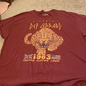 Womens def leppard tshirt from urban outfitters
